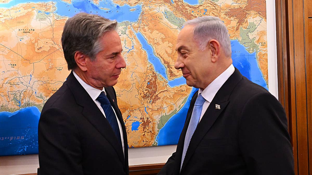 U.S. Secretary of State Antony J. Blinken meets with Israeli Prime Minister Benjamin Netanyahu at the Prime Minister’s Office in Jerusalem, August 19, 2024.