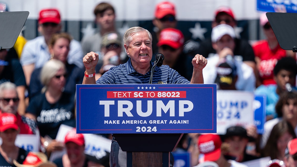 Lindsey Graham at 2023 Trump rally