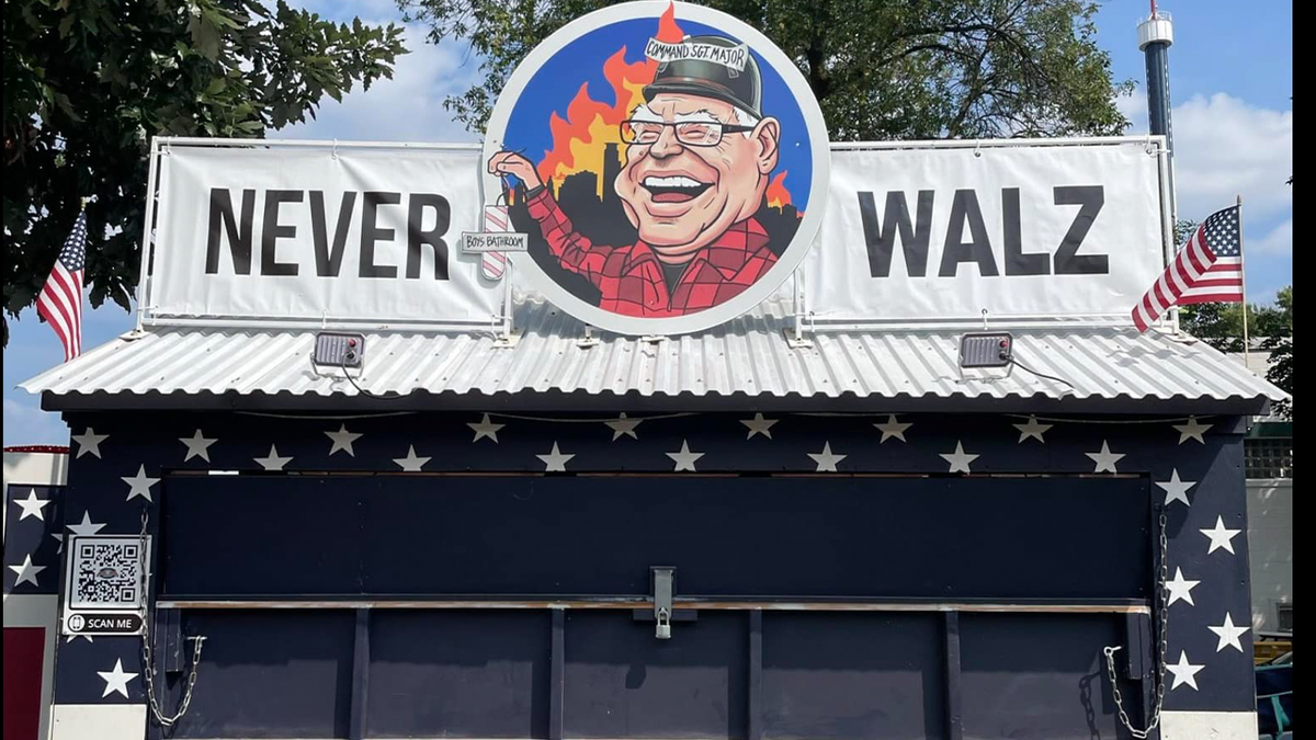 Never Walz booth in Minnesota