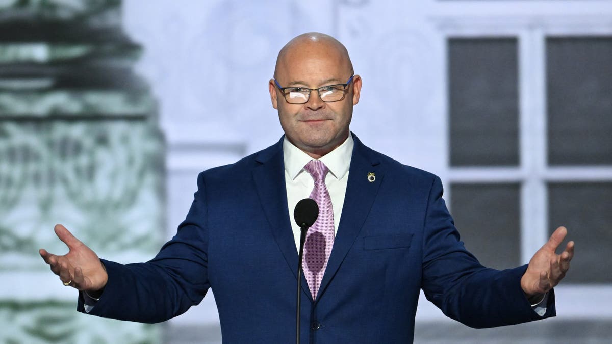 Sean O'Brien speaking at podium of the RNC 