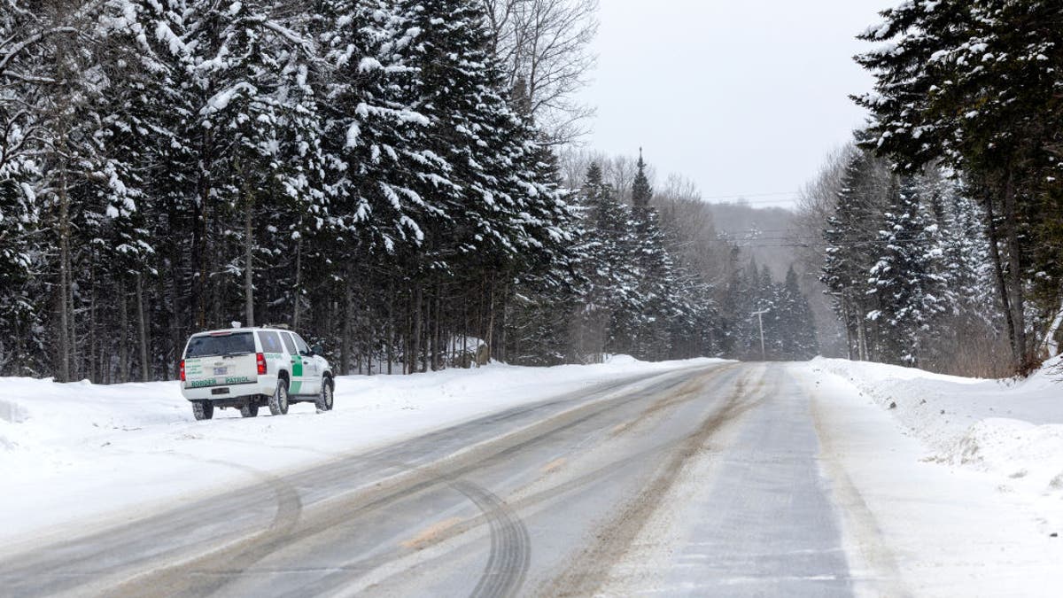 CBP car on Canada border