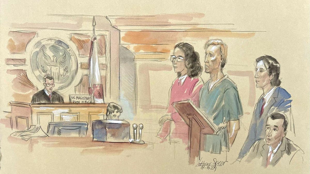 Routh depiction in court