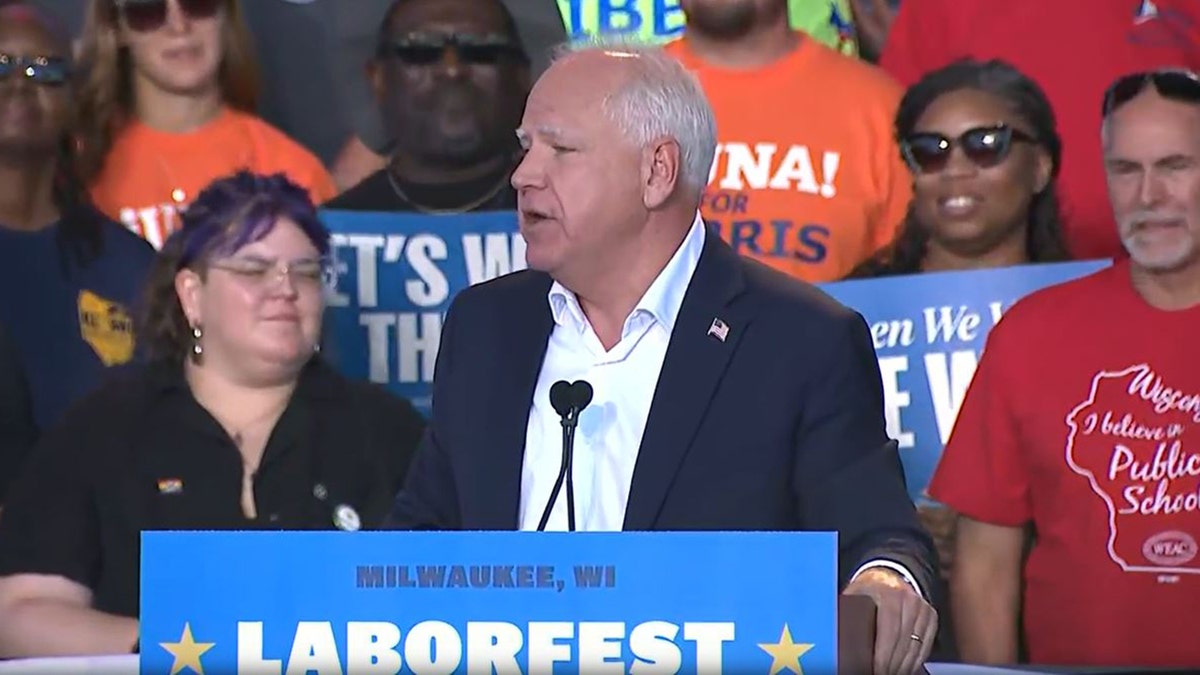 Tim Walz closeup shot at LaborFest