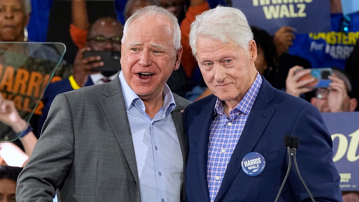 Tim Walz and Bill Clinton