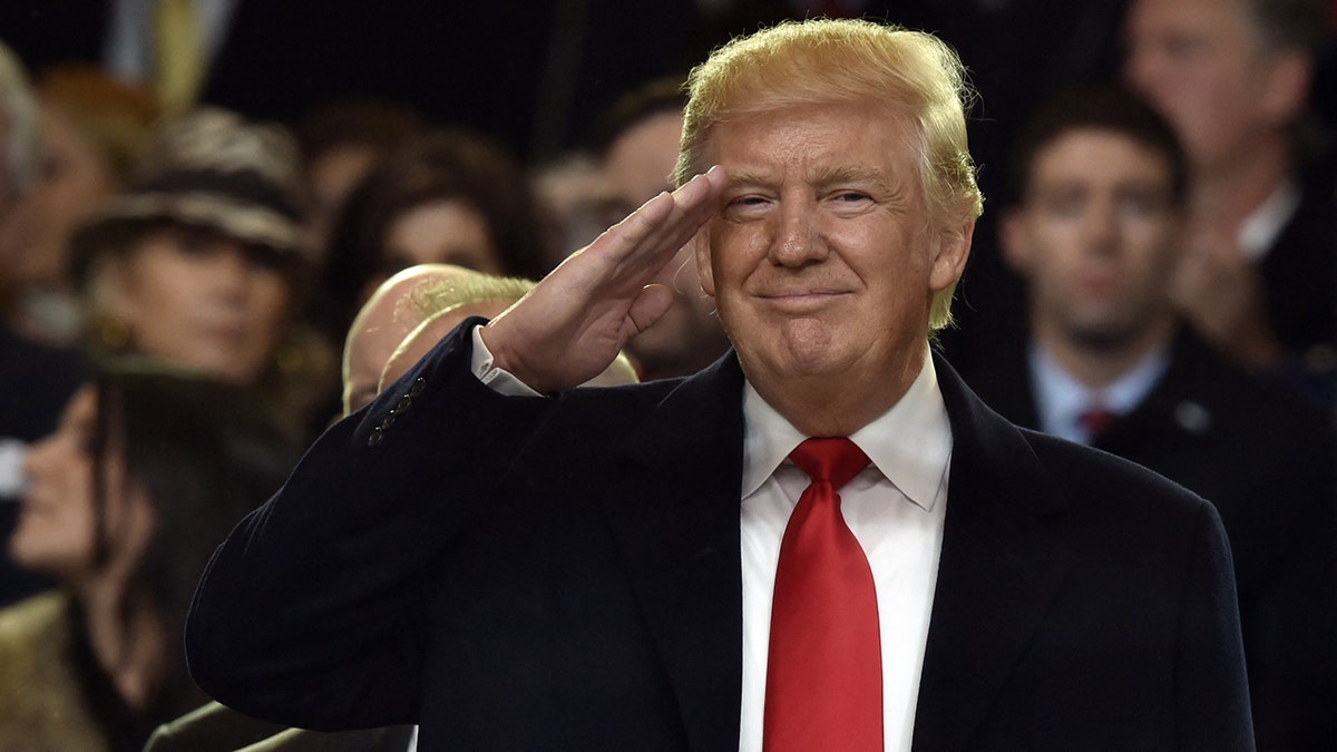 Donald Trump saluting 