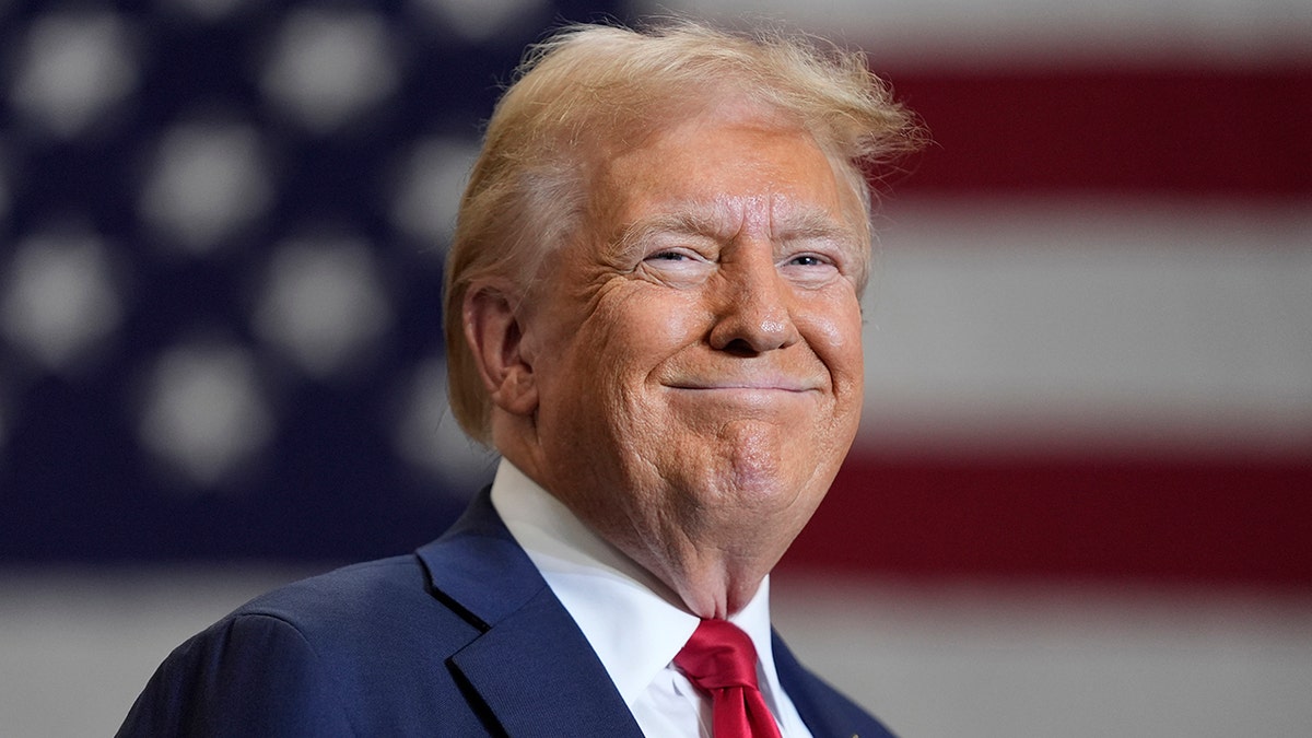 Trump smiling closeup shot