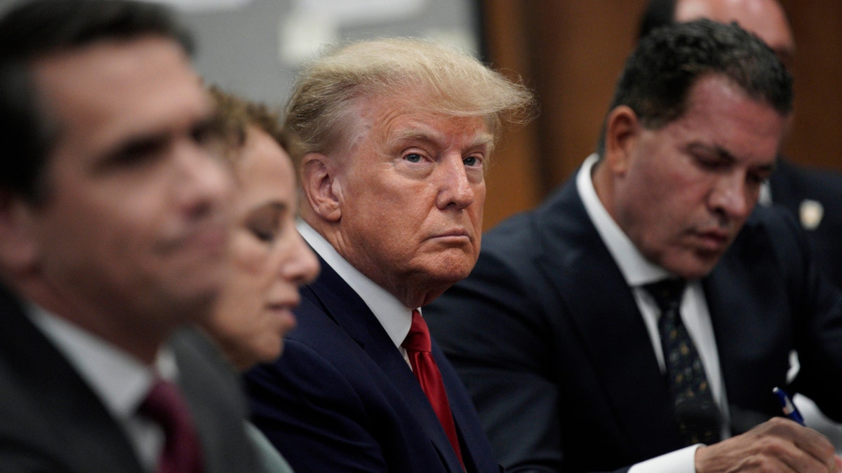 Former President Donald Trump appears in court for arraignment before Judge Juan Merchan following his surrender to New York authorities at the New York County Criminal Court. (Seth Wenig-Pool Photo via USA TODAY)