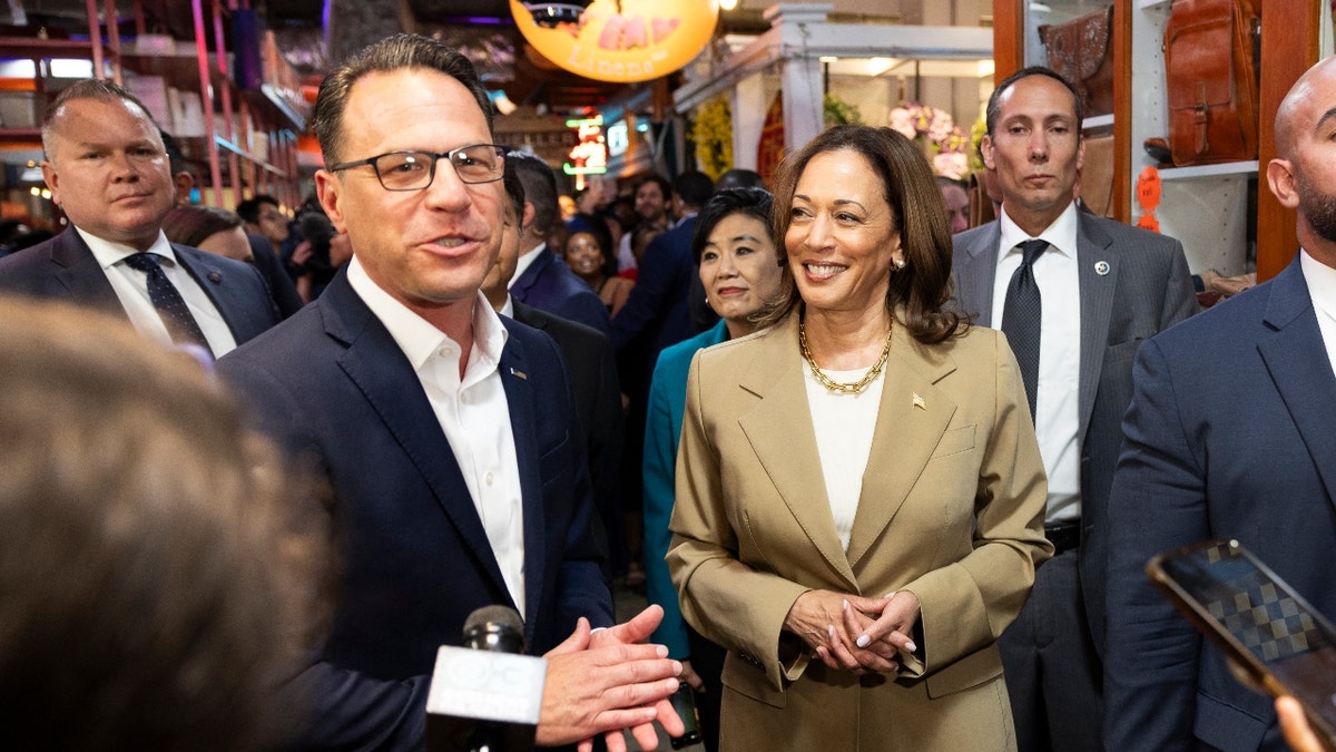 Gov. Josh Shapiro with VP Kamala Harris