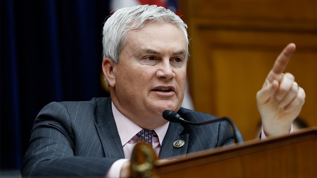 James Comer pointing as he speaks