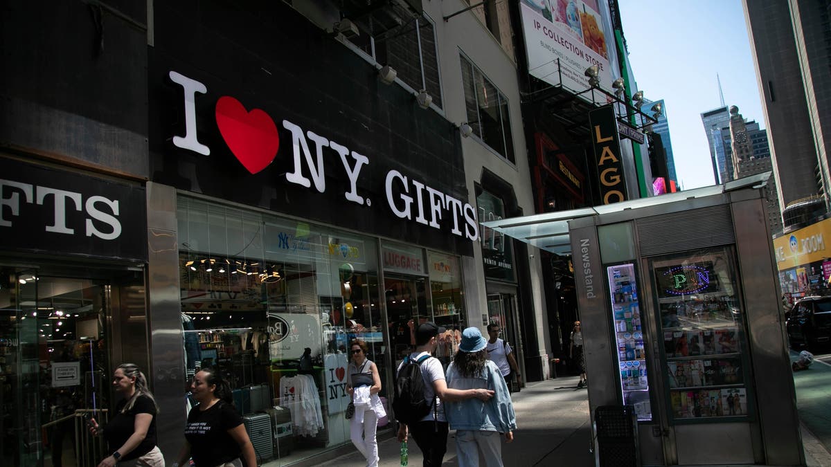 I heart NY gift shop in Times Square shown