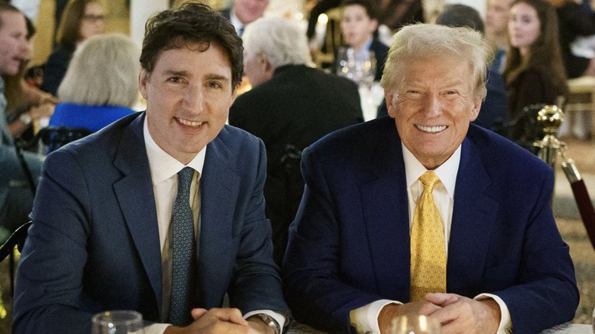 Canadian PM Trudeau, left, with President-elect Trump