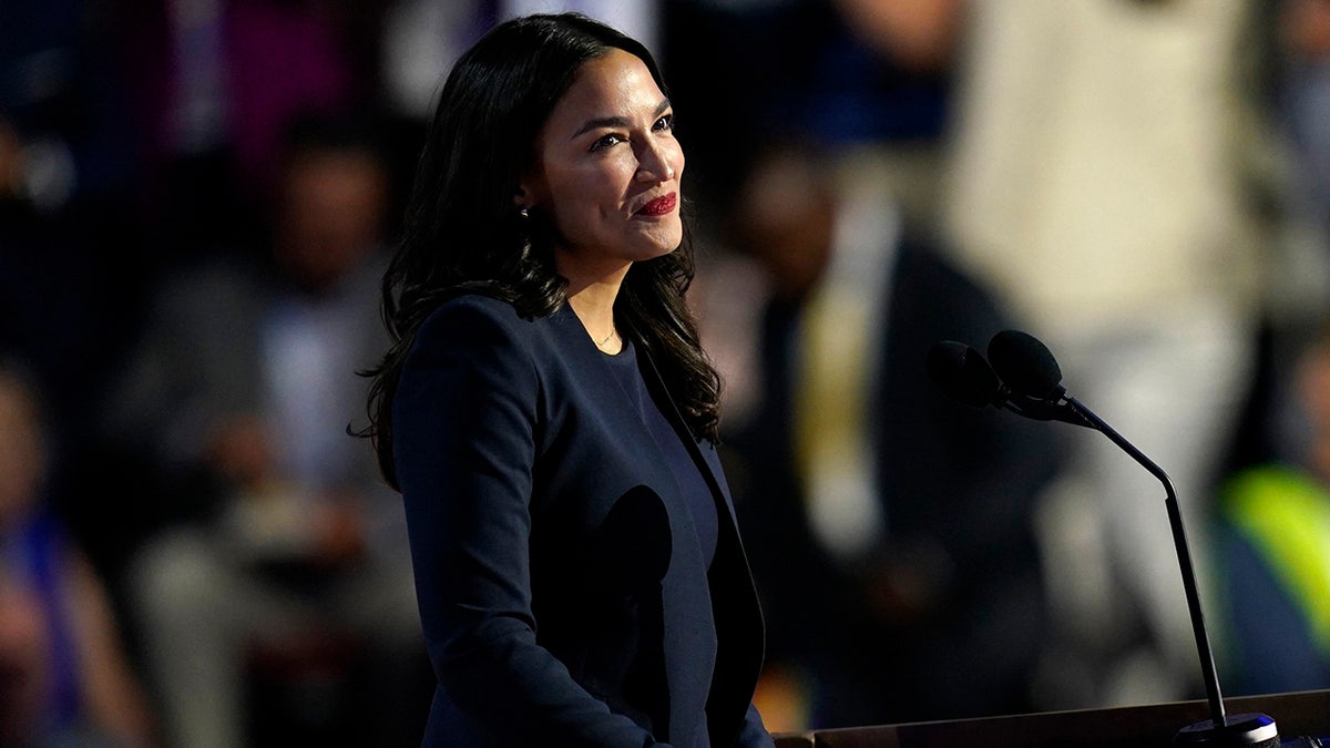 Alexandria Ocasio-Cortez (D-NY) speaks at the Democratic National Convention