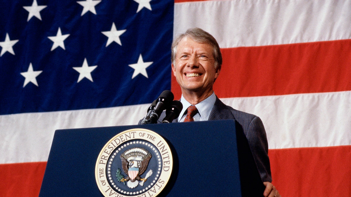 Jimmy Carter Addresses Town Meeting