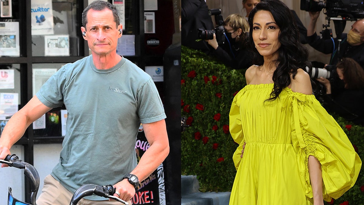 Anthony Weiner rode a bike in New York on Wednesday