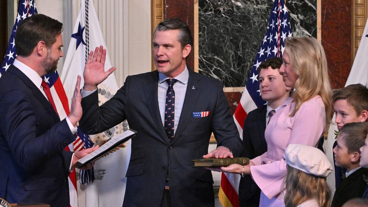 Pete Hegseth swearing in