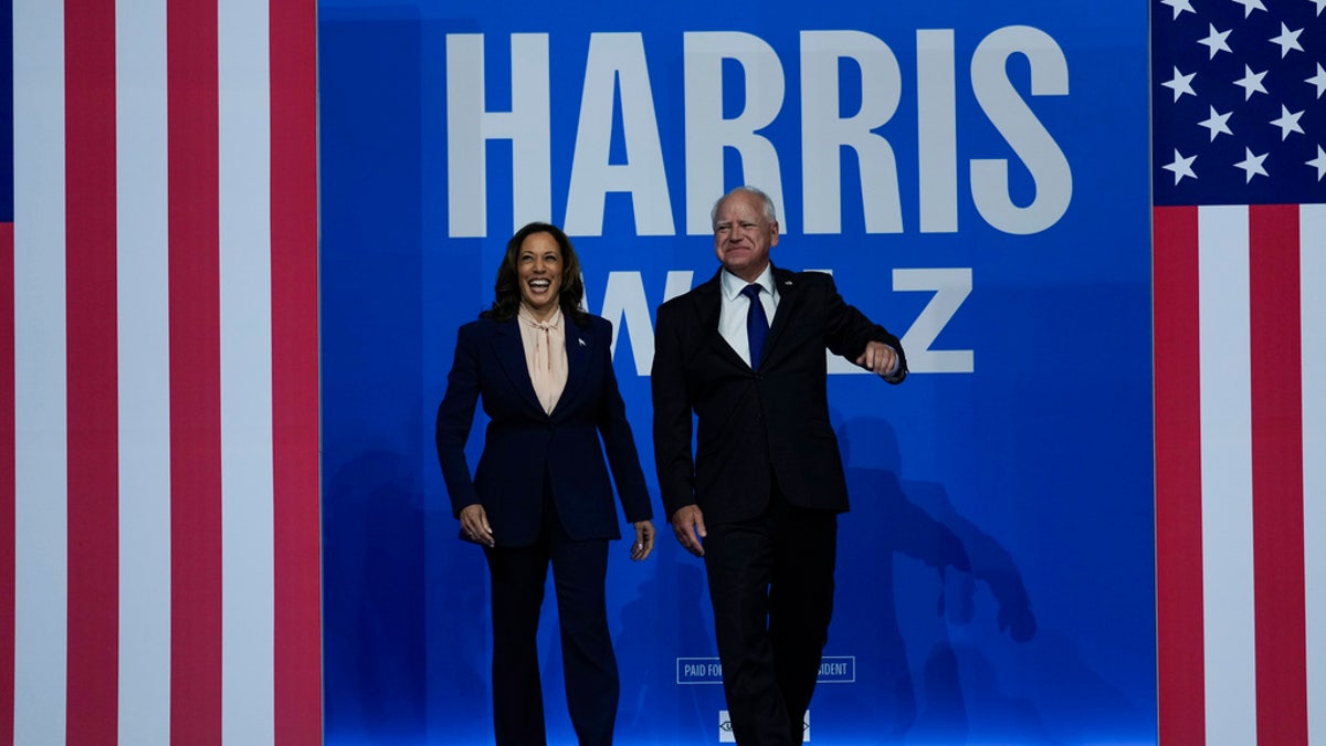 Harris and Walz at rally