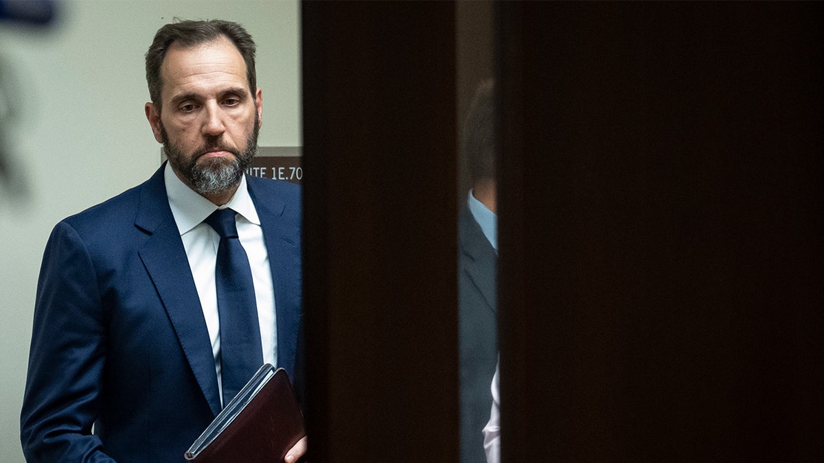 Special Counsel Jack Smith is seen before giving remarks on Trump's indictment