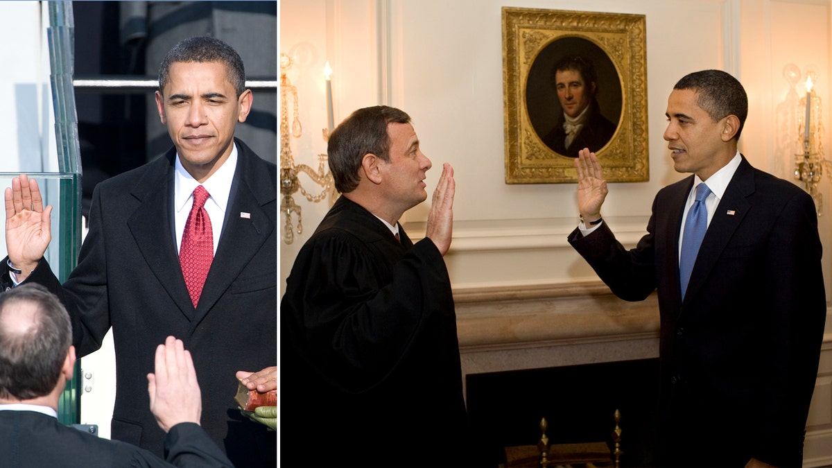 Barack Obama sworn in by John Roberts