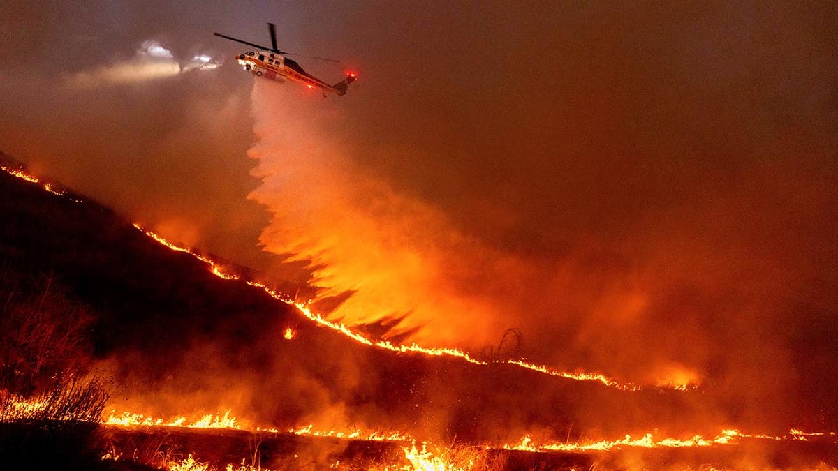 hillsides ablaze in California wildfire