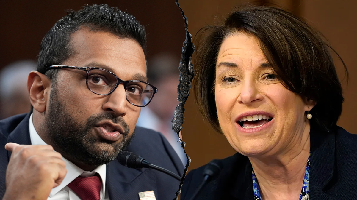 Kash Patel and Sen. Amy Klobuchar, D-Minn.