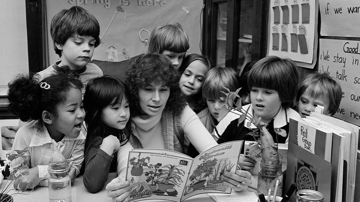 Teacher reads to students