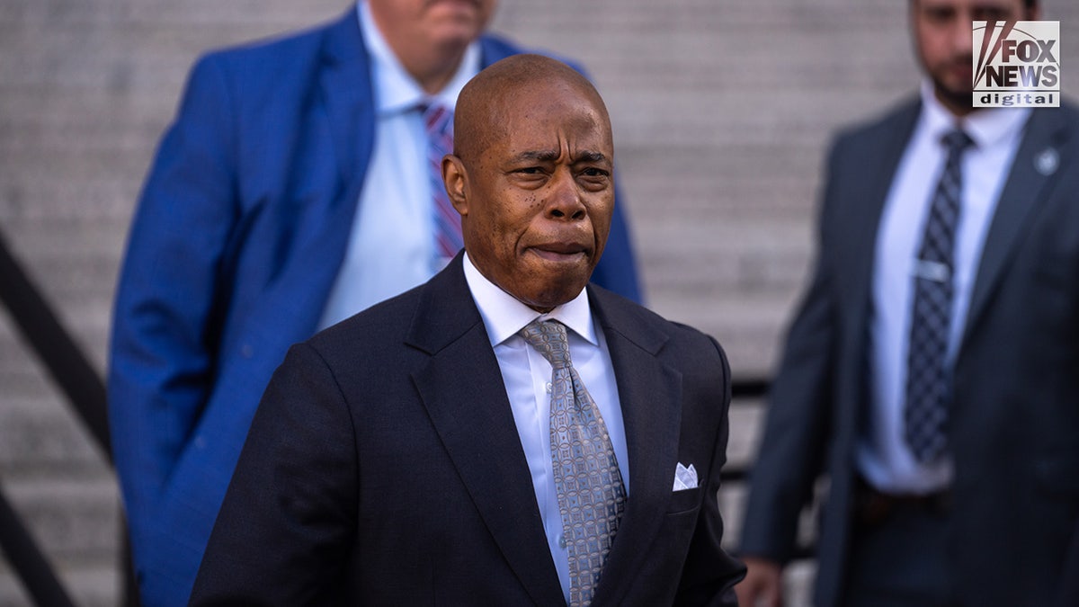 New York City Mayor Eric Adams departs Thurgood Marshall United States Courthouse in New York City