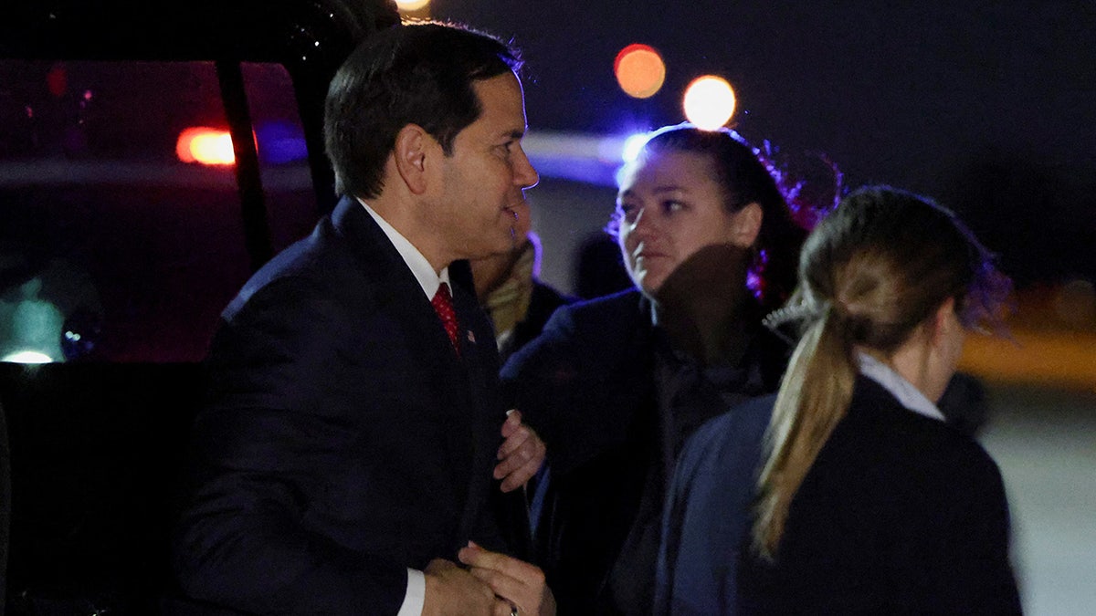 State Marco Rubio boards a plane to Munich