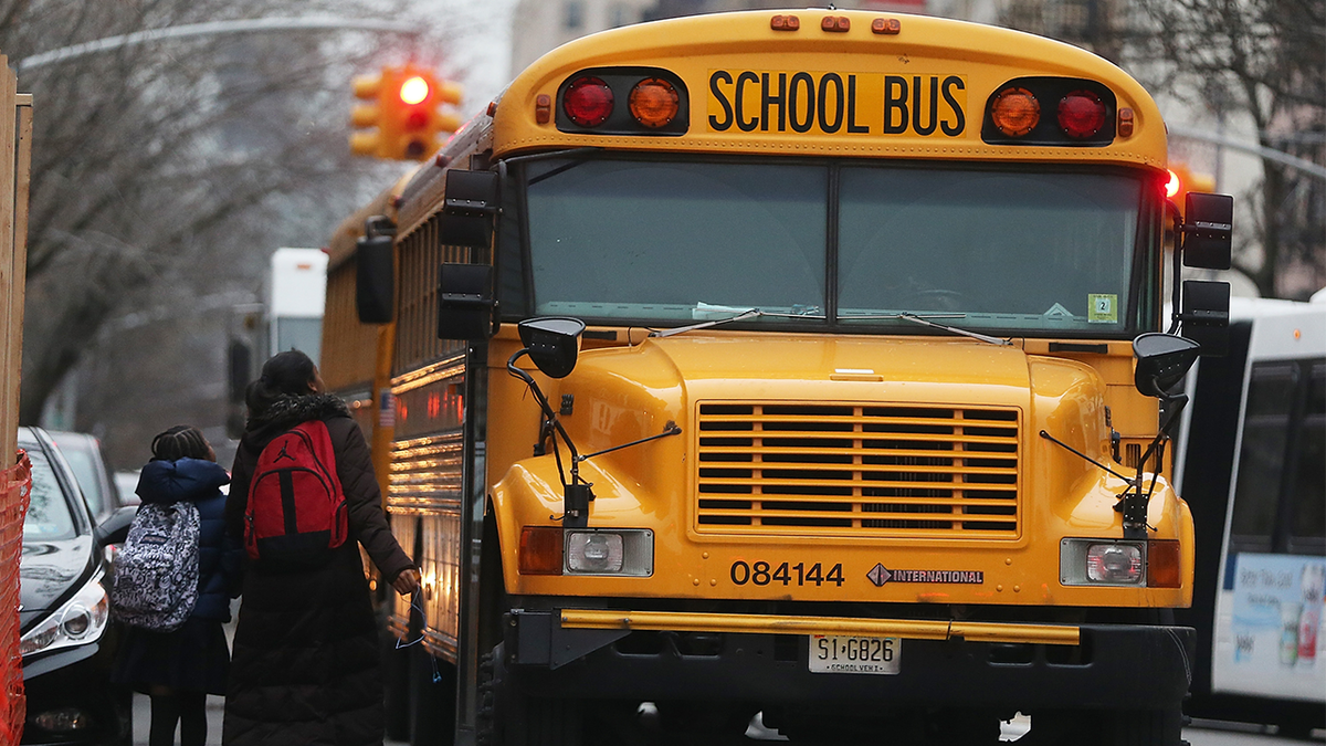 New York city parent kid school bus