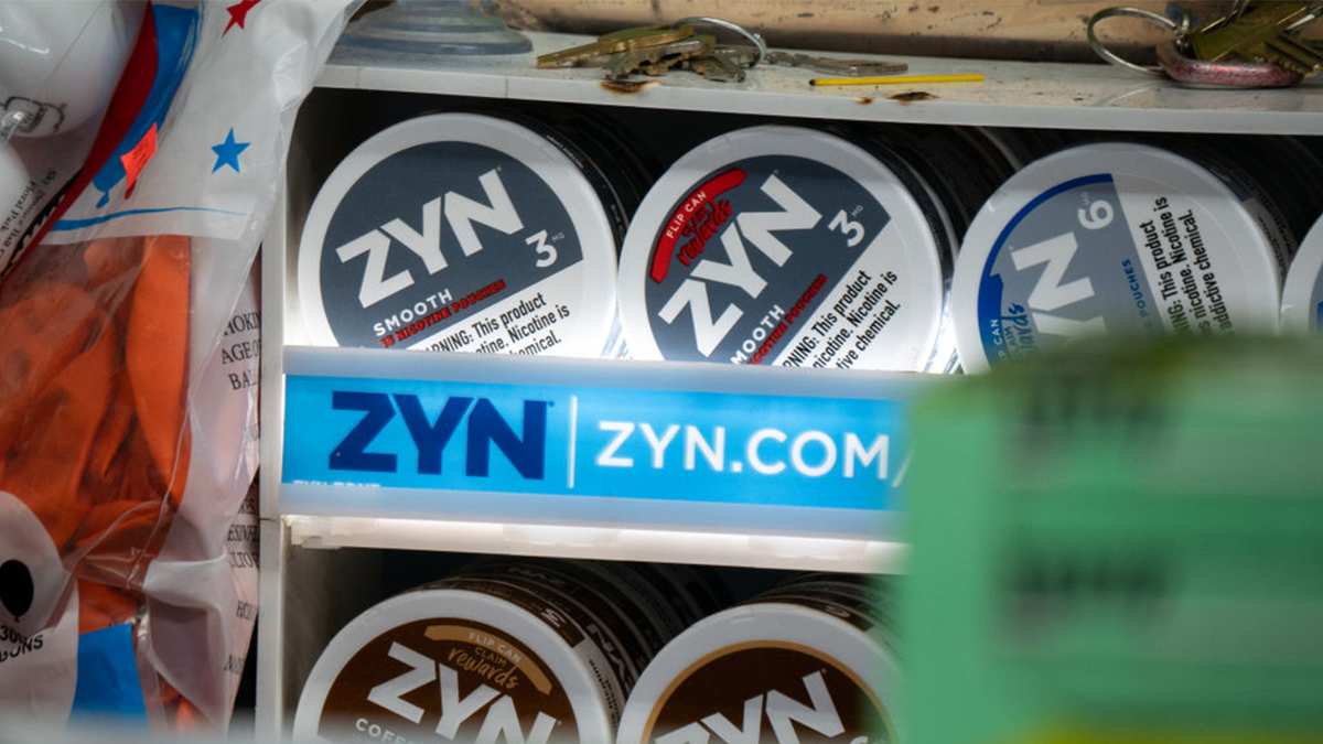 Zyn canisters on display in store