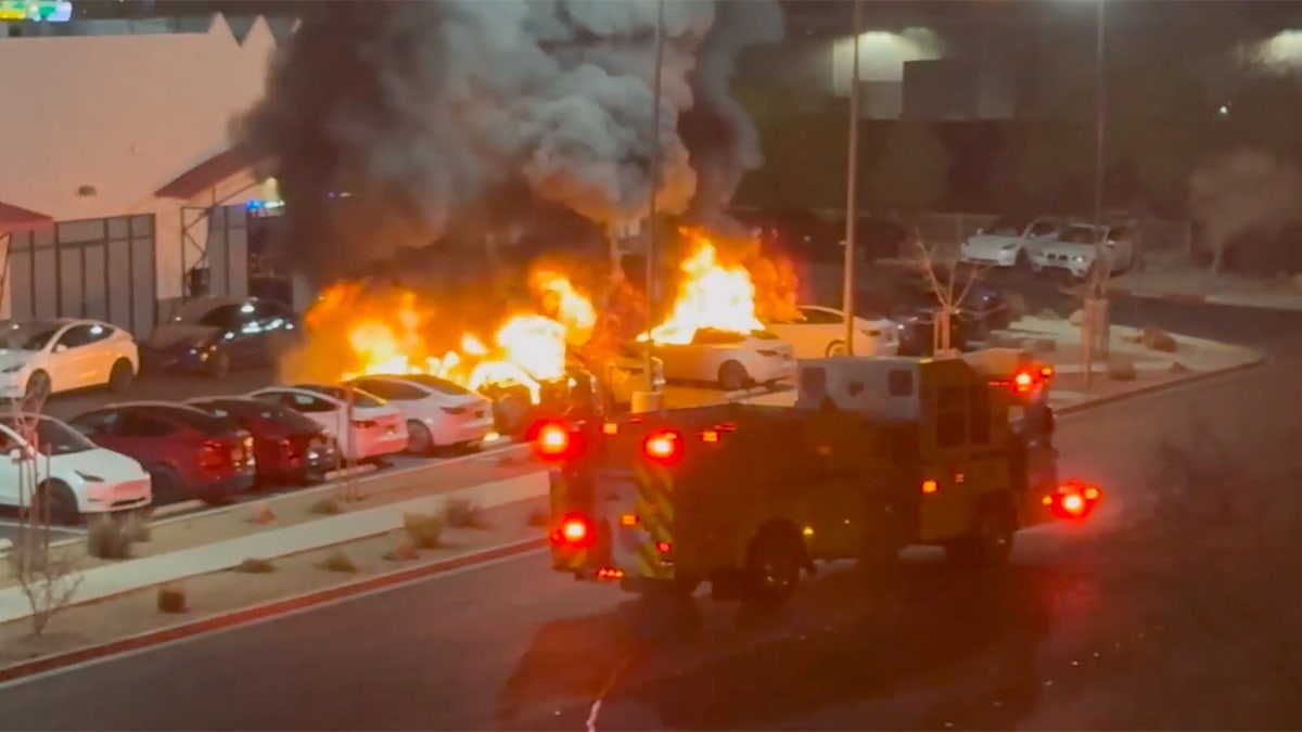 Tesla vehicles were set on fire in Las Vegas