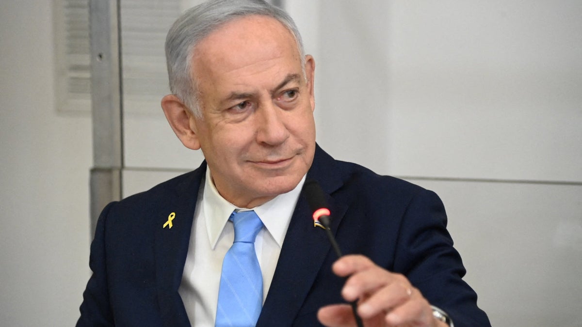 Israeli Prime Minister Benjamin Netanyahu attends his trial on corruption charges at the district court in Tel Aviv, Israel, 12 March 2025