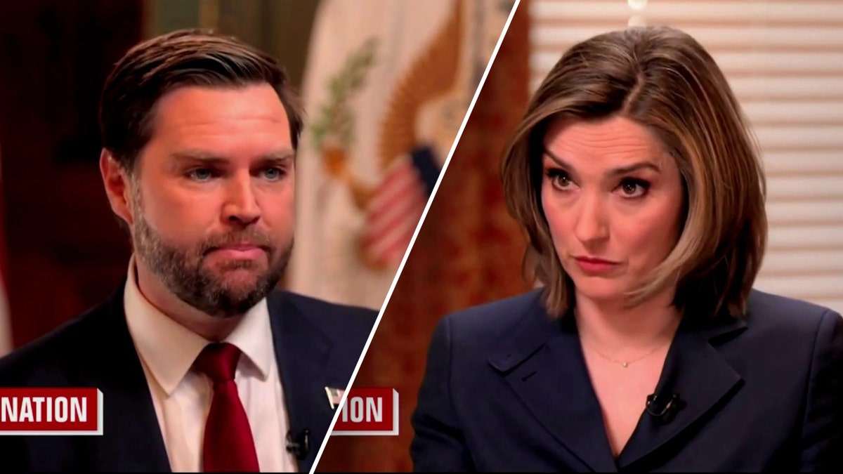 JD Vance and Margaret Brennan