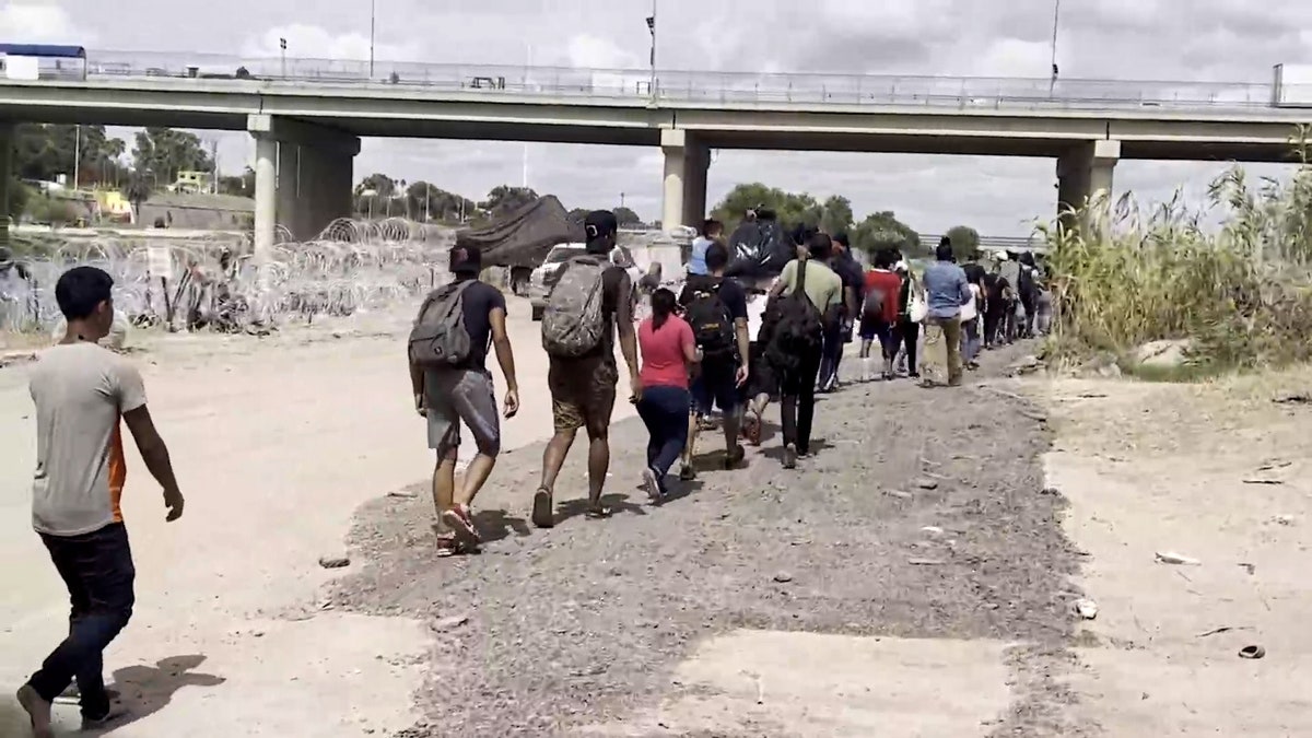 Illegal immigrants traveling in a group