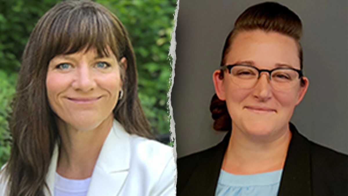 Assistant House Minority Leader Katrina Smith, left, and Rep. Rachel Henderson