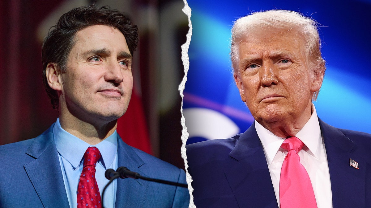 A split of Justin Trudeau and Donald Trump