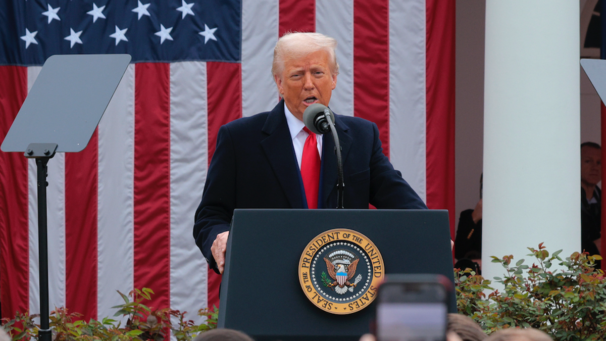 Trump in Rose Garden on "Liberation Day"