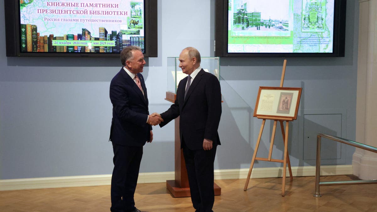 Putin and Witkoff shake hands in Russia