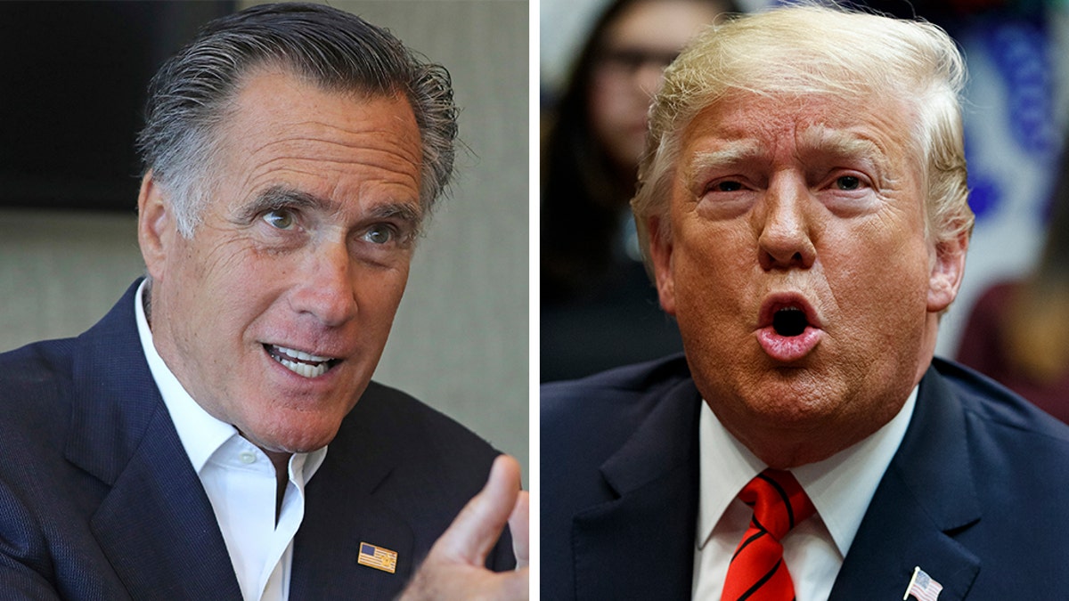 Romney, Trump split