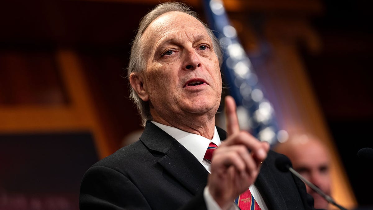 Rep. Andy Biggs (R-AZ) speaks during a news conference. On Tuesday, Biggs said he was considering a run for governor of Arizona. 