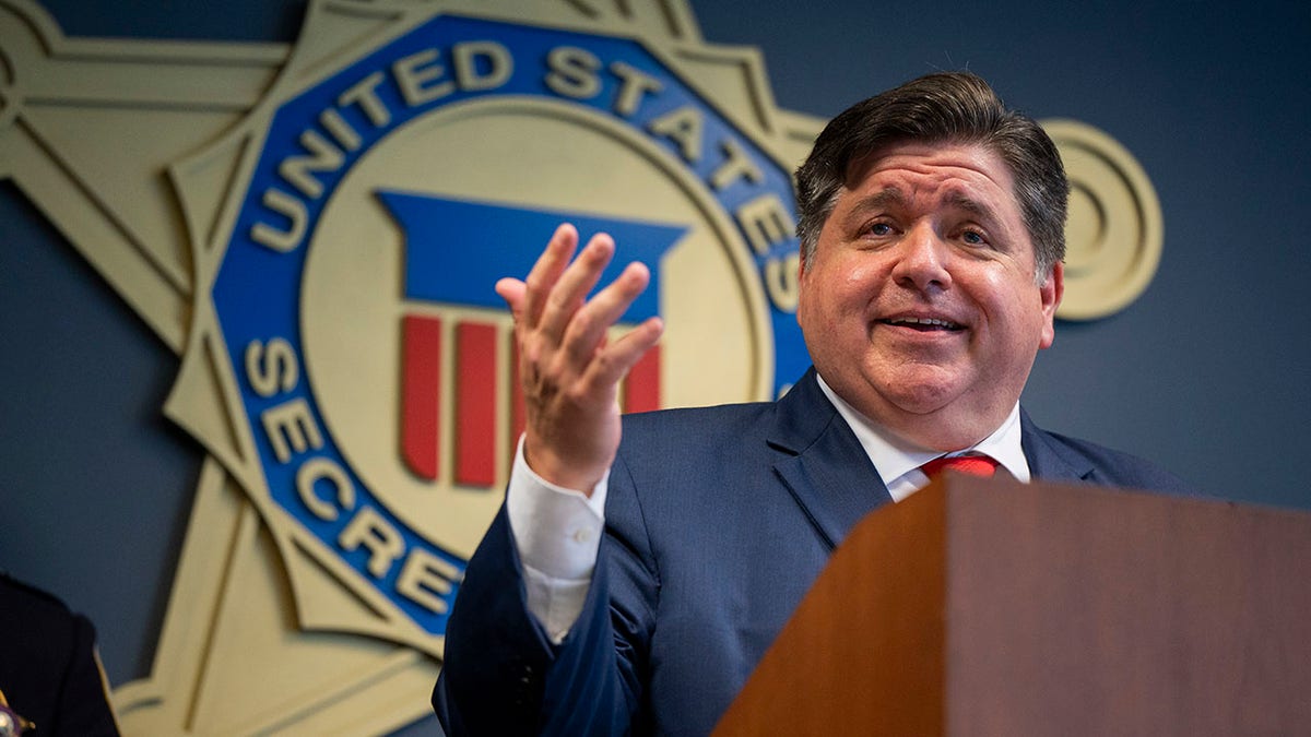 Illinois Governor JB Pritzker speaking