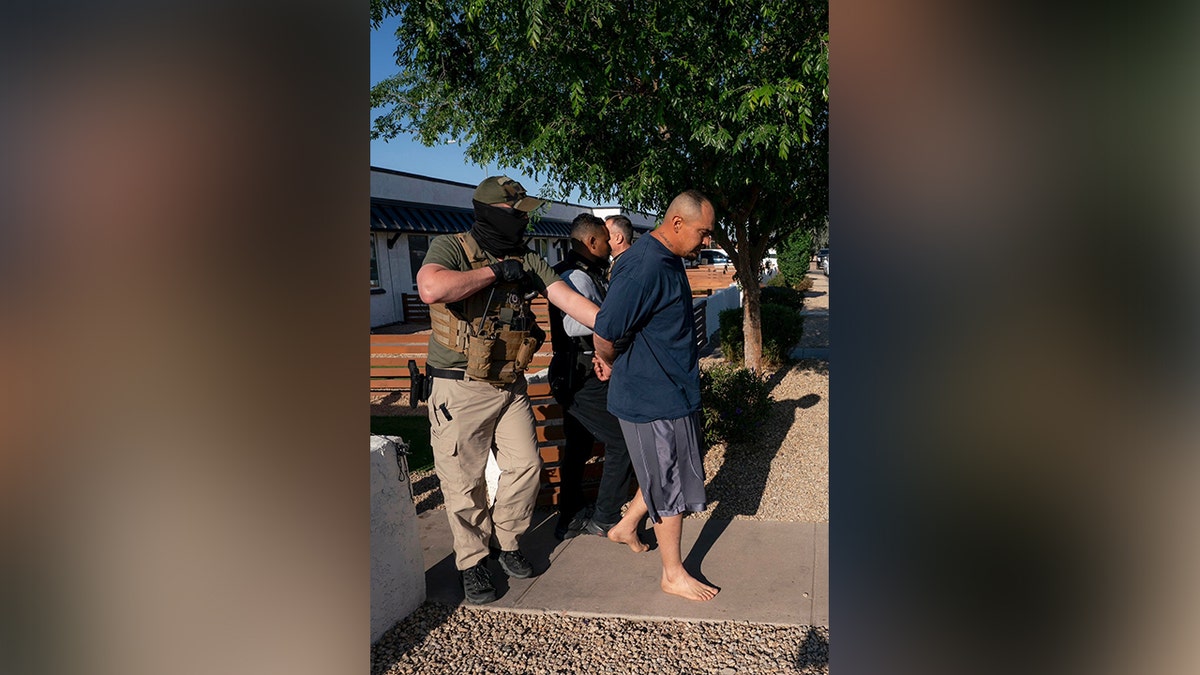 DHS Secretary Noem joined ICE and other agents on operations in Phoenix, Arizona on April 8, 2025.