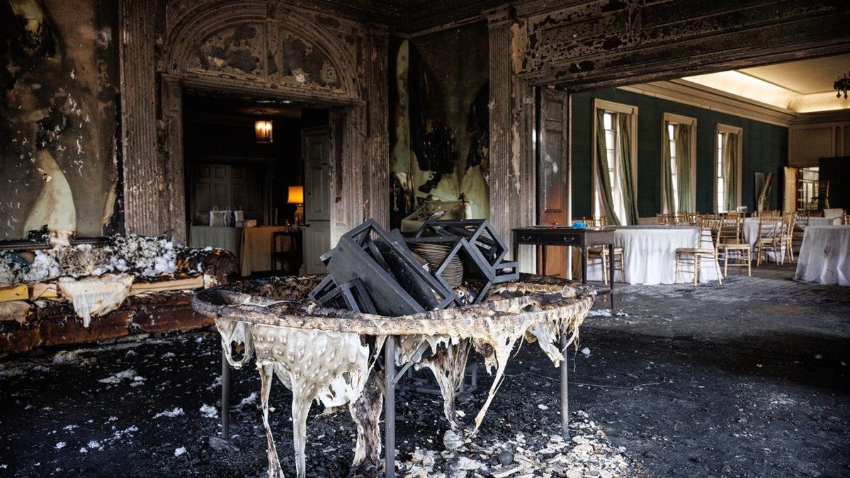 Fire aftermath at Pennsylvania Governor's Residence