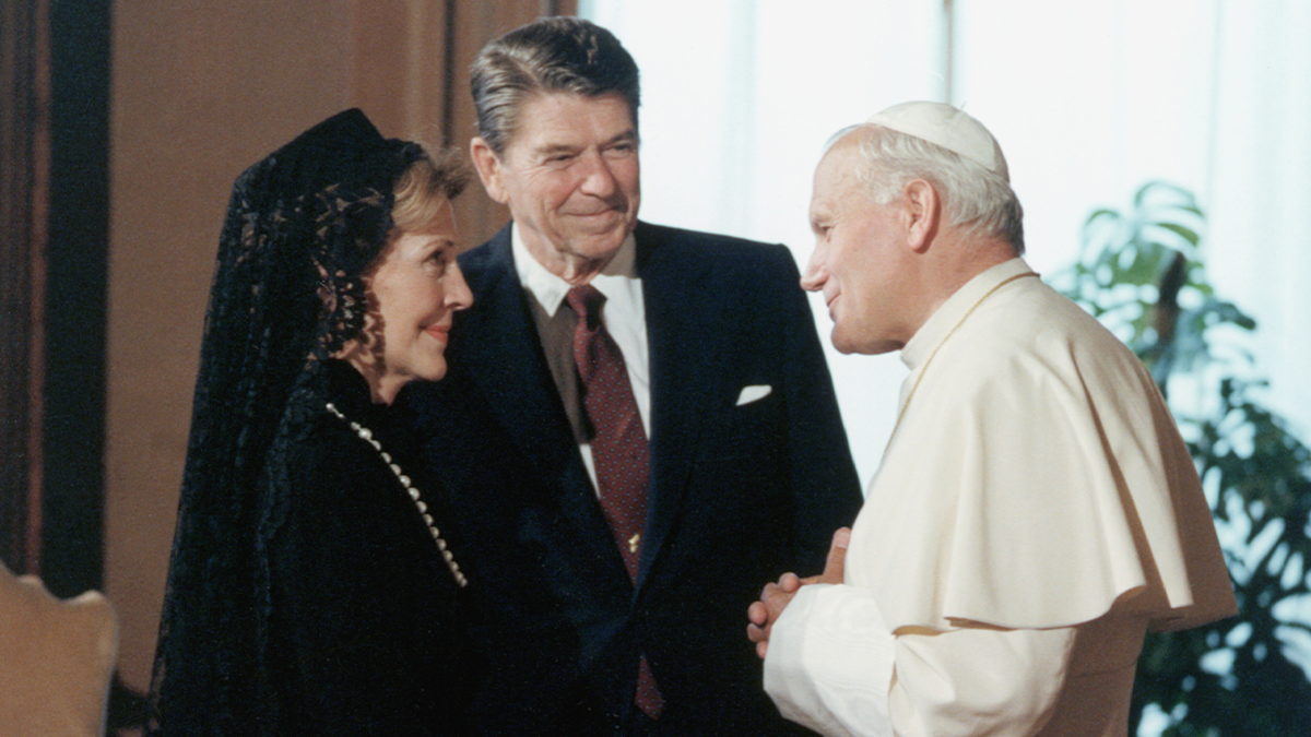 Reagan and Pope John Paul II(