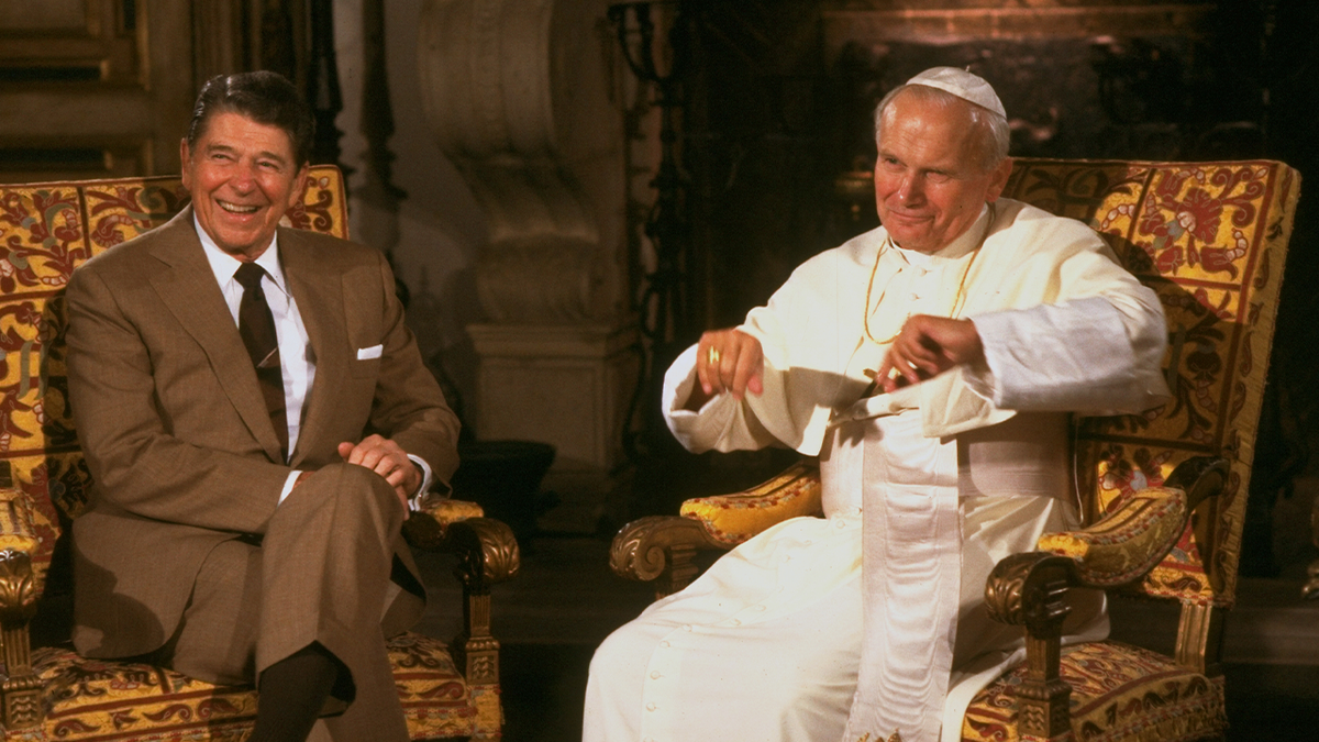 Reagan and Pope John Paul II(