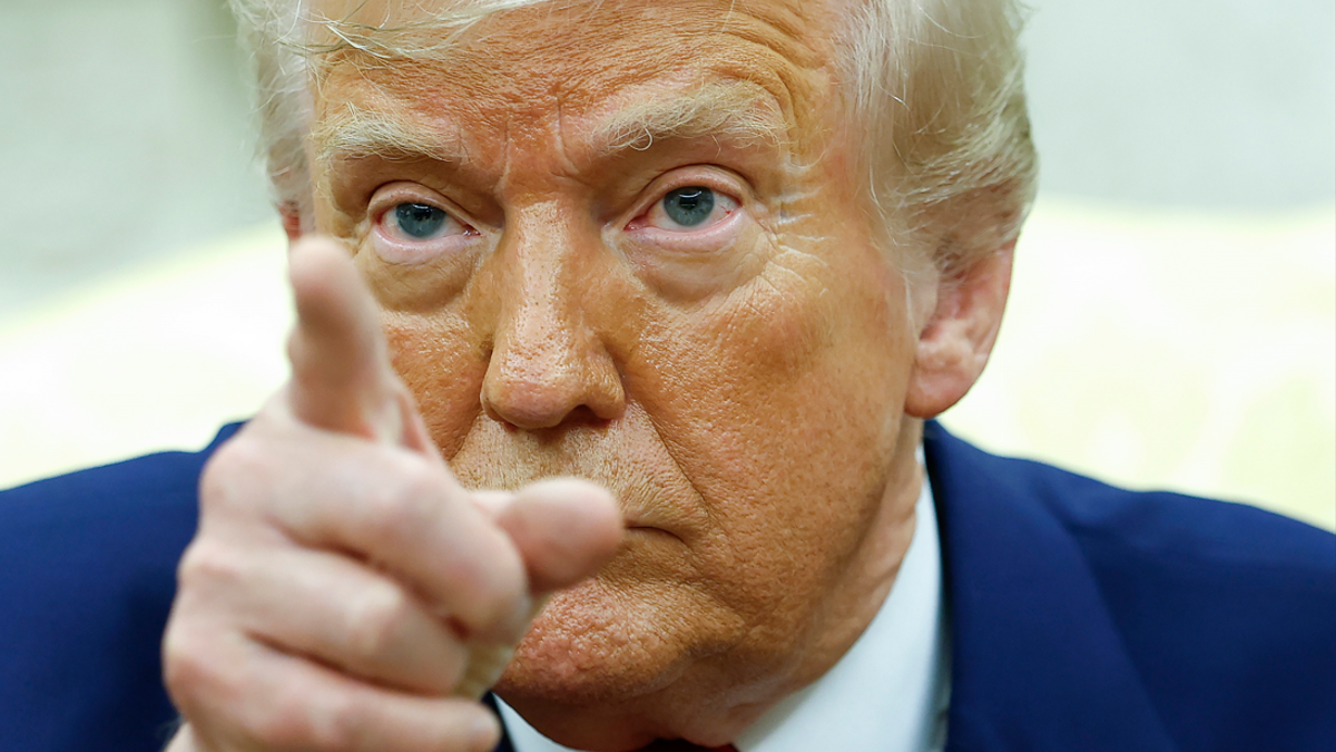 Trump pointing his finger