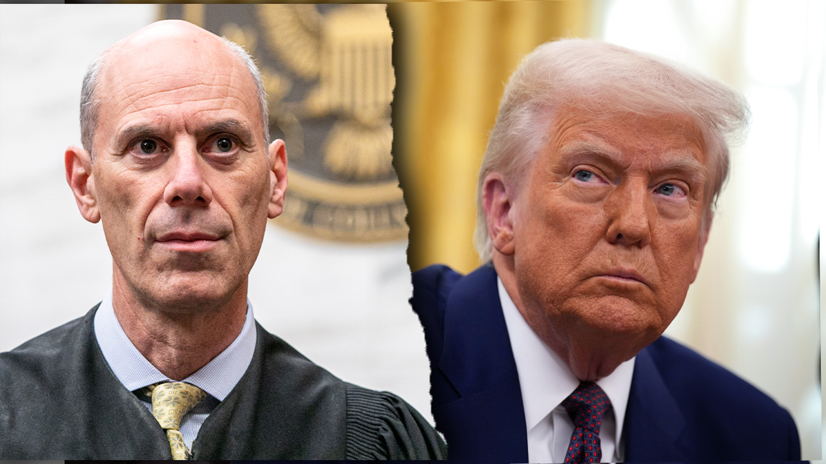 A split image of U.S. District Judge James Boasberg, left, and U.S President Donald Trump, right. Judge Boasberg will hear from Trump lawyers and plaintiffs in an amended Alien Enemies Act case on Wednesday, a high-profile hearing likely to spark fresh ire from Trump. Photos via Getty Images