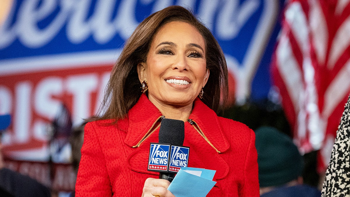 Jeanine Pirro in a red jacket 
