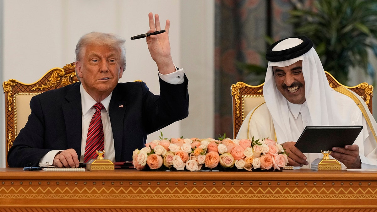President Donald Trump visits Qatar