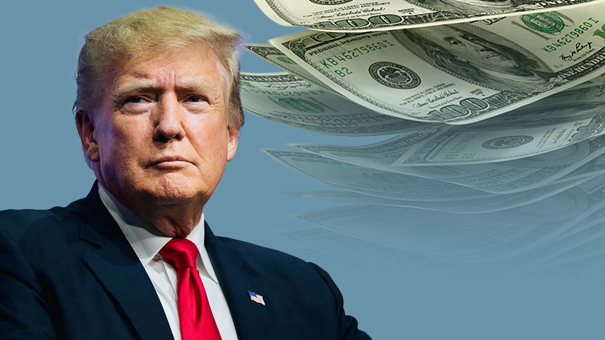 trump with money