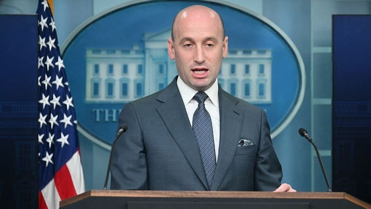 Stephen Miller at White House lectern